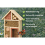 HEM HEM Insectenhotel Hout 37 cm Rood – Bijenhotel & Insectenhuis – Voor Tuin en Balkon – Nestkast voor Bijen, Vlinders en Lieveheersbeestjes – Ophangbaar