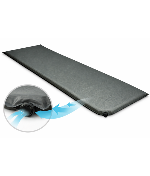 HEM HEM Zelfopblaasbare Slaapmat Grijs 196x67x5 cm – Camping Matras – Lichtgewicht Outdoor Slaapmat – Trekking Kamperen Mat – Compact & Comfortabel