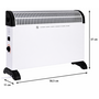 HEM HEM Campingkachel 750W, 1250W en 2000W - Convector Kachel - Elektrische Verwarming - Thermostaat - Vrijstaand