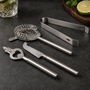 HEM HEM Barset met cocktailshaker RVS 6-delig - Cocktailset met ijsbucket, zeef, opener, tang en mes - Professionele cocktail shaker set