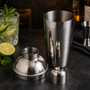 HEM HEM Barset met cocktailshaker RVS 6-delig - Cocktailset met ijsbucket, zeef, opener, tang en mes - Professionele cocktail shaker set