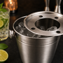 HEM HEM Barset met cocktailshaker RVS 6-delig - Cocktailset met ijsbucket, zeef, opener, tang en mes - Professionele cocktail shaker set