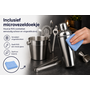 HEM HEM Barset met cocktailshaker RVS 6-delig - Cocktailset met ijsbucket, zeef, opener, tang en mes - Professionele cocktail shaker set