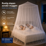 HEM HEM Klamboe 2 Persoons – Muskietennet Bed – Anti Muggen Net – 250 cm Hoog – Ø 60 cm Bovenring – Omtrek 1250 cm – Reis Klamboe – Camping Klamboe – Polyester – Inclusief Draagtas & HEM Microvezeldoekje – Wit