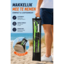 HEM HEM Stuntvlieger Groen 120x50 cm – Dual Line Sportvlieger – Inclusief 30 Meter Lijnen en Handgrepen – 190T Polyester – Glasvezel Frame – Beginners en Gevorderden – Strand en Park