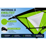 HEM HEM Stuntvlieger Groen 120x50 cm – Dual Line Sportvlieger – Inclusief 30 Meter Lijnen en Handgrepen – 190T Polyester – Glasvezel Frame – Beginners en Gevorderden – Strand en Park