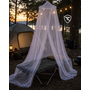 HEM HEM Klamboe 1 Persoons – Muskietennet Bed – Anti Muggen Net – 250 cm Hoog – Ø 50 cm Bovenring – Omtrek 1000 cm – Reis Klamboe – Camping Klamboe – Polyester – Inclusief Draagtas & HEM Microvezeldoekje – Wit
