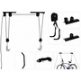 HEM HEM Fietslift plafond - Fiets ophangsysteem voor meerdere fietsen - Fietstakel garage en schuur - Plafondlift voor e-bike MTB racefiets - Max 45 kg