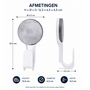 HEM HEM Zuignaphaak 65 mm Wit/Grijs Superstrong – Ophanghaak – Zonder Boren – Tot wel 2 kg – Badkamerhaak – Tegelhaak
