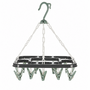 HEM HEM Washanger Groen met 18 Knijpers – Opvouwbaar Droogrek – Ondergoedhanger – Sokhanger – Camping Wasrek – 24x31 cm