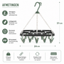 HEM HEM Washanger Groen met 18 Knijpers – Opvouwbaar Droogrek – Ondergoedhanger – Sokhanger – Camping Wasrek – 24x31 cm