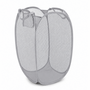 HEM HEM Inklapbare Wasmand 64L – Opvouwbare Waszak – Mesh Laundry Bag met Pop-up Frame – Grijs