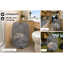 HEM HEM Inklapbare Wasmand 64L – Opvouwbare Waszak – Mesh Laundry Bag met Pop-up Frame – Grijs