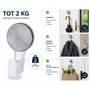 HEM HEM Zuignaphaak 65 mm Wit/Grijs Superstrong – Ophanghaak – Zonder Boren – Tot wel 2 kg – Badkamerhaak – Tegelhaak