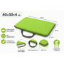 HEM HEM Kniekussen - Zitkussen 40x30 cm - Camping Zitmat met Memory Foam - Outdoor Zitkussen voor Stadion, Tuin, Festival & Picknick - Comfortabel Reiskussen met Handvat - Revalidatiekussen Groen