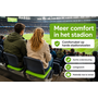 HEM HEM Kniekussen - Zitkussen 40x30 cm - Camping Zitmat met Memory Foam - Outdoor Zitkussen voor Stadion, Tuin, Festival & Picknick - Comfortabel Reiskussen met Handvat - Revalidatiekussen Groen