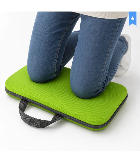HEM HEM Kniekussen - Zitkussen 40x30 cm - Camping Zitmat met Memory Foam - Outdoor Zitkussen voor Stadion, Tuin, Festival & Picknick - Comfortabel Reiskussen met Handvat - Revalidatiekussen Groen