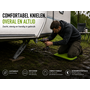 HEM HEM Kniekussen - Zitkussen 40x30 cm - Camping Zitmat met Memory Foam - Outdoor Zitkussen voor Stadion, Tuin, Festival & Picknick - Comfortabel Reiskussen met Handvat - Revalidatiekussen Groen