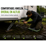HEM HEM Kniekussen Tuin 40x30 cm - Tuinknielkussen van Neopreen & Memory Foam - Kniekussen voor Tuinieren, Schoonmaken, Camping & Klussen - Waterafstotend Zitkussen met Handvat - Grijs