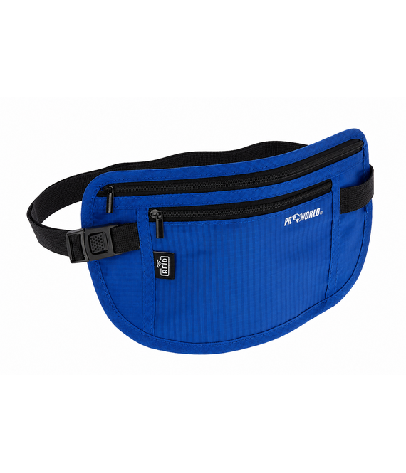HEM HEM RFID Heuptas Blauw – Heuptasje – Festival Tas – Buiktas – Reistas – Waist Bag – Anti Skim – Pasjes Beschermer – 26x13 cm