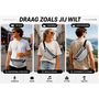 HEM HEM RFID Heuptas Lichtgrijs – Heuptasje – Festival Tas – Buiktas – Reistas – Waist Bag – Anti Skim – Pasjes Beschermer – 26x13 cm