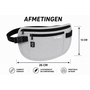HEM HEM RFID Heuptas Lichtgrijs – Heuptasje – Festival Tas – Buiktas – Reistas – Waist Bag – Anti Skim – Pasjes Beschermer – 26x13 cm