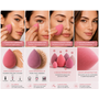 HEM HEM make-upsponsjes in potje - 5 delige set - Roze beautyblenders - PU latexvrij - Inclusief HEM microvezeldoekje