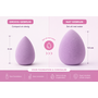 HEM HEM make-upsponsjes in potje - 5 delige set - Paarse beautyblenders - PU latexvrij - Inclusief HEM microvezeldoekje