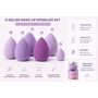 HEM HEM make-upsponsjes in potje - 5 delige set - Paarse beautyblenders - PU latexvrij - Inclusief HEM microvezeldoekje