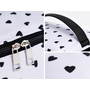 HEM HEM Toilettas Hartjes - Make-up Tas - Toilettasje Dames - Cosmeticatas - Toilettas Kinderen - Wit Zwart - 23x16x6 cm