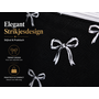 HEM HEM Toilettas Zwart Met Strikjes Patroon - Make-up Tas - Cosmeticatas - Toilettasje Dames - Travel Organizer - 23x16x6 cm