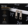 HEM HEM Toilettas Zwart Met Strikjes Patroon - Make-up Tas - Cosmeticatas - Toilettasje Dames - Travel Organizer - 23x16x6 cm