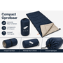 HEM HEM Slaapzak Envelop 200x75 cm Blauw – Zomer Slaapzak – Inclusief Opbergzak – Camping – Festival – Logeren