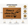 HEM HEM Deurmat Home is where the wine is – Kokosmat 59x39 cm – Antislip PVC Onderzijde – Wijn Thema – Entree Mat