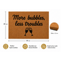 HEM HEM Deurmat More bubbles less troubles – Kokosmat 59x39 cm – Antislip PVC Onderzijde – Champagne Thema – Entree Mat