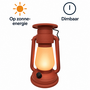HEM HEM Solar Stormlantaarn – Oplaadbare Kampeerlamp / Tentlamp – Buitenlamp op Zonne-energie met Sensor – Warm Wit Licht – Automatisch Aanschakelend bij Donker – Inclusief Batterij & Opbergzak – Weerbestendig en Energiezuinig – Camping Lamp / Tuinlamp