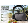 CUHOC CUHOC Fiets Koeltas Grijs - Geïsoleerde Fietstas - Koeltas Voor Fiets - Stuurtas - Koeltas 17x18x40 cm