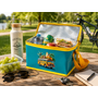 CUHOC CUHOC Koeltas 4 Liter schoolbus print - Lunchtas - Thermotas - Koelbox Tas - Lunch Bag - Picknicktas - Koeltas met Schouderriem - 21x15x15 cm - Geel