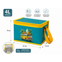 CUHOC CUHOC Koeltas 4 Liter schoolbus print - Lunchtas - Thermotas - Koelbox Tas - Lunch Bag - Picknicktas - Koeltas met Schouderriem - 21x15x15 cm - Geel