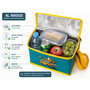 CUHOC CUHOC Koeltas 4 Liter schoolbus print - Lunchtas - Thermotas - Koelbox Tas - Lunch Bag - Picknicktas - Koeltas met Schouderriem - 21x15x15 cm - Geel