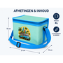 CUHOC CUHOC Koeltas 4 Liter bus - Thermotas - Lunchtas - Koelbox Tas - Lunch Koeltas - Picknicktas - Strandtas - Schouderriem - 21x15x15 cm - Blauw