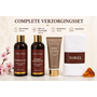 HEM HEM Verzorgingsset Dames Rood – Kersenbloesem & Amber – Douchegel, Bad- en Douchegel, Bodylotion & Handdoek – Inclusief HEM Microvezeldoekje