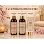 HEM HEM Verzorgingsset Dames Beige – Kersenbloesem & Amber – Douchegel, Bad- en Douchegel, Bodylotion & Handdoek – Inclusief HEM Microvezeldoekje