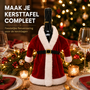 HEM HEM Wijnfles Kerstdecoratie Kerstmanpak Rood Wit - Wijnfleshoes - Flesversiering - Kerst Tafeldecoratie