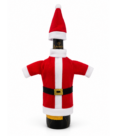 HEM HEM Wijnfles Kerstdecoratie Kerstmanpak met muts