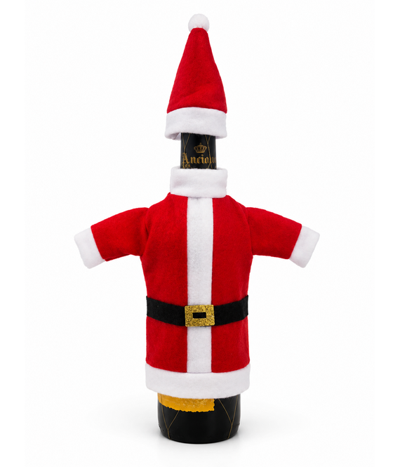 HEM HEM Wijnfles Kerstdecoratie Kerstmanpak Met Muts - Wijnfleshoes Kerst - Flesversiering Rood Wit - Tafeldecoratie