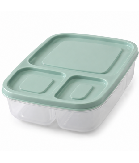 HEM Lunchbox Met 3 Vakken Mintgroen