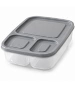 Lunchbox Met 3 Vakken Grijs