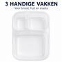 HEM Lunchbox Met 3 Vakken Roze 24 x 15,5 x 5,1 cm - Broodtrommel Met Vakken - Bento Lunchbox - Brooddoos Voor School Werk En Onderweg