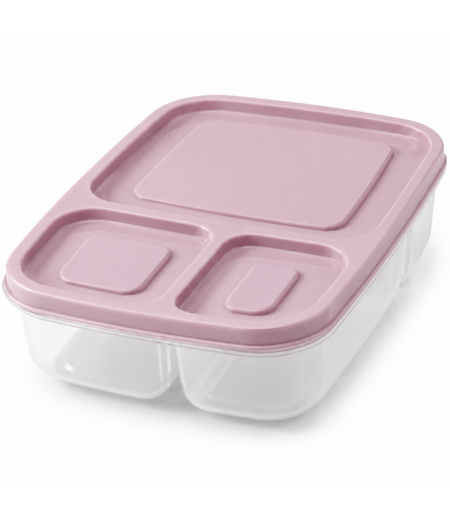 HEM Lunchbox Met 3 Vakken Roze
